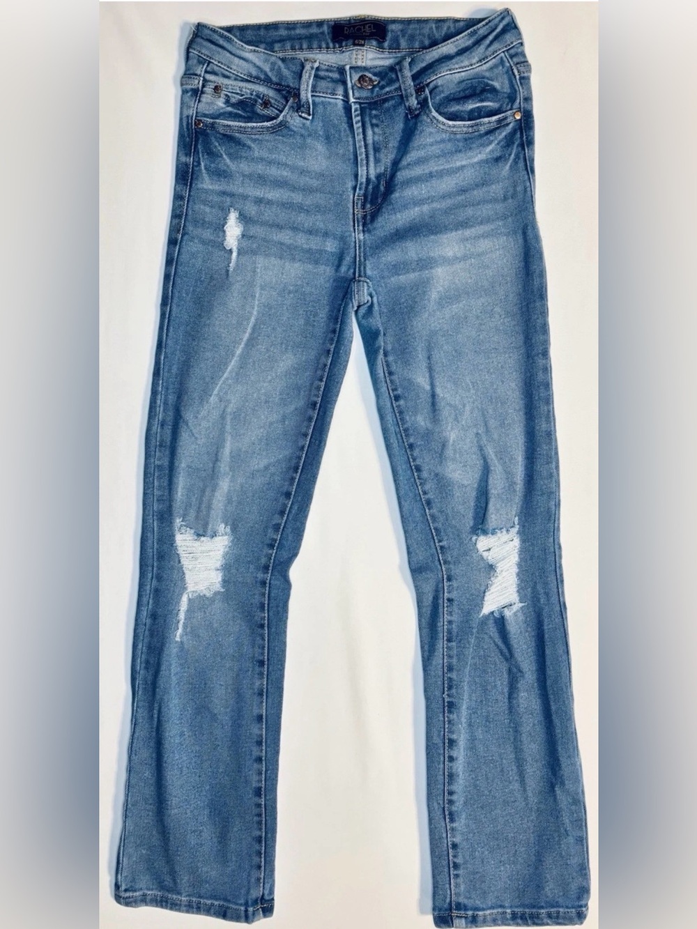 Rachael Roy High Rise Straight Leg Jeans Women's 6/28 Light Wash Excellent